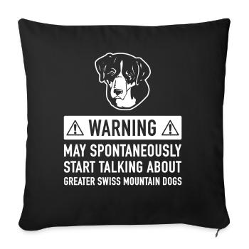 Drôle Grand Swiss Mountain Dog Idée cadeau - Housse de coussin décorative 45 x 45 cm - noir - Devant