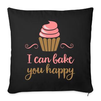 bake - Sofa pillowcase 17,3'' x 17,3'' (45 x 45 cm) - black - Front