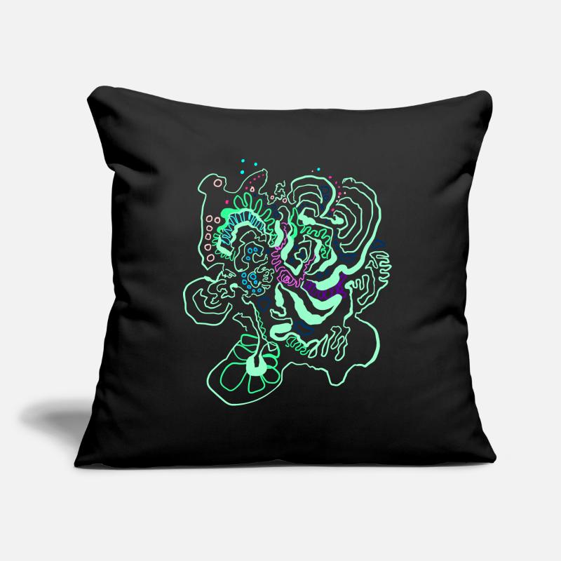 Coral Map / Floral Pattern Sofa pillowcase 17,3'' x 17,3'' (45 x 45 cm)