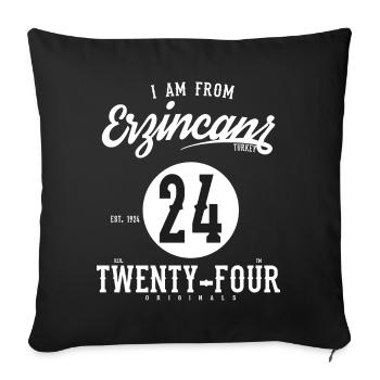 24 ERCINCAN - Sofa pillowcase 17,3'' x 17,3'' (45 x 45 cm) - black - Front