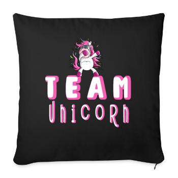 Team Unicorn I Dab Dance Unicorn I Fantasy - Sofa pillowcase 17,3'' x 17,3'' (45 x 45 cm) - black - Front