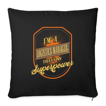 Logistics Manager - Sofa pillowcase 17,3'' x 17,3'' (45 x 45 cm) - black - Front