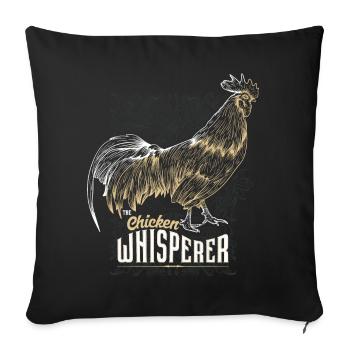 Huhn Hühnchen Chicken - Sofa pillowcase 17,3'' x 17,3'' (45 x 45 cm) - black - Front