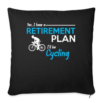 Bike-riding bike - Sofa pillowcase 17,3'' x 17,3'' (45 x 45 cm) - black - Front