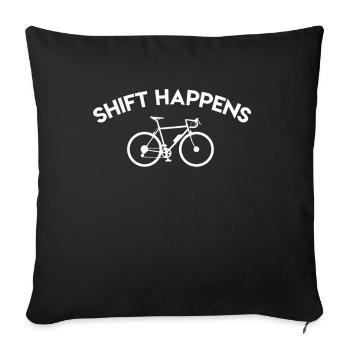Biking Bike Bicycle - Sofa pillowcase 17,3'' x 17,3'' (45 x 45 cm) - black - Front