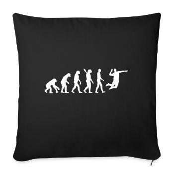 Evolution Volleyball Spieler Handball - Sofakissenbezug 45 x 45 cm - Schwarz - Vorne