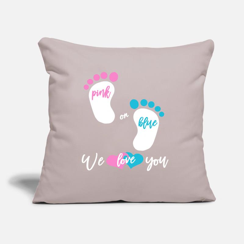 Pink or Blue Mädchen oder Junge Sofakissenbezug 45 x 45 cm