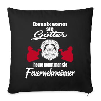 Pompier - Housse de coussin décorative 45 x 45 cm - noir - Devant