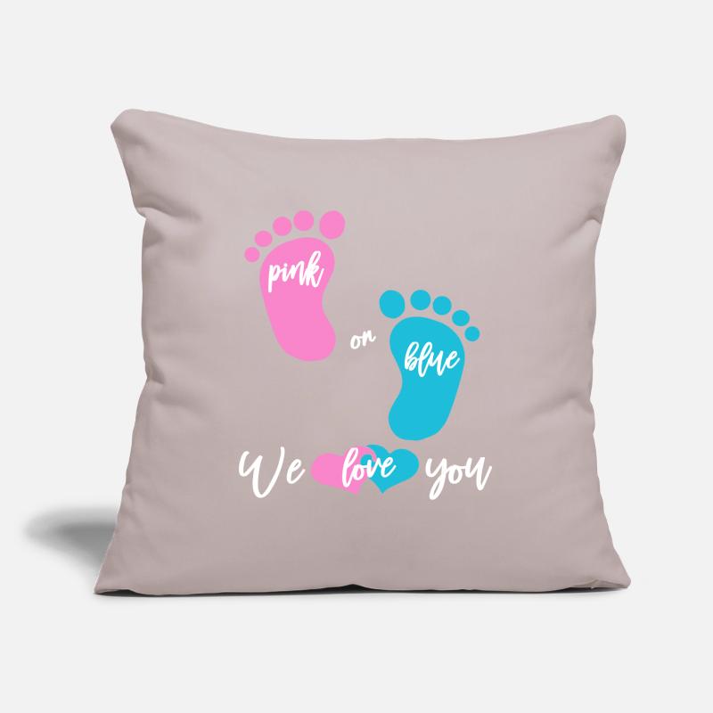 Pink or Blue Mädchen oder Junge Sofakissenbezug 45 x 45 cm