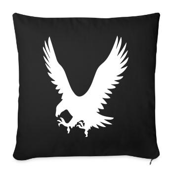 Eagles on attack - Sofa pillowcase 17,3'' x 17,3'' (45 x 45 cm) - black - Front