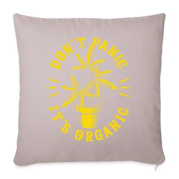 Organic Cannabis - Sofa pillowcase 17,3'' x 17,3'' (45 x 45 cm) - light taupe - Front