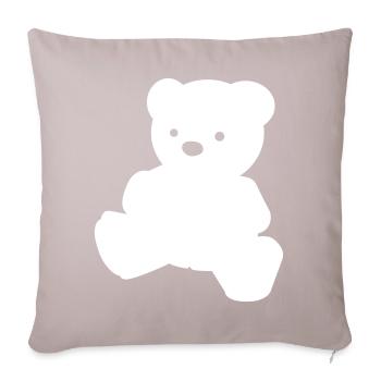 Un simple ours en peluche - Housse de coussin décorative 45 x 45 cm - taupe clair - Devant