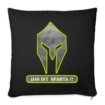 Sparta - This is Sparta - Sofa pillowcase 17,3'' x 17,3'' (45 x 45 cm) - black - Front