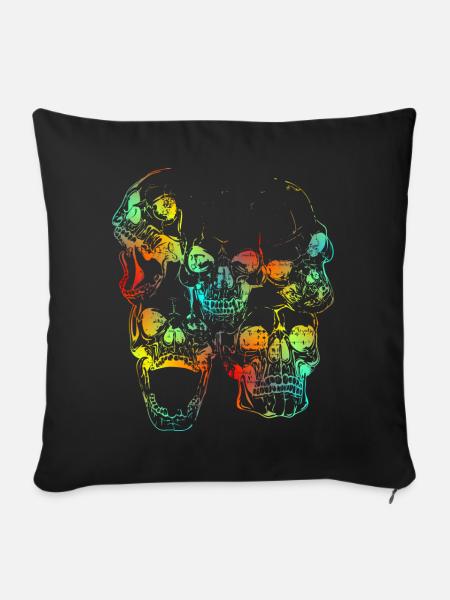 Skulls - Sofakissenbezug 45 x 45 cm - Schwarz