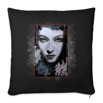 Esprits: Whitby | gothique - Housse de coussin décorative 45 x 45 cm - noir - Devant