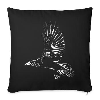 Crow - Sofa pillowcase 17,3'' x 17,3'' (45 x 45 cm) - black - Front