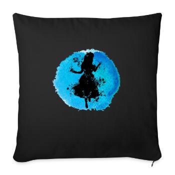 Alice in Underground - Sofa pillowcase 17,3'' x 17,3'' (45 x 45 cm) - black - Front