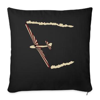 Habicht oldtimer Planeur - Housse de coussin décorative 45 x 45 cm - noir - Devant