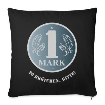 DDR-Mark (20-roll edition) - Sofa pillowcase 17,3'' x 17,3'' (45 x 45 cm) - black - Front