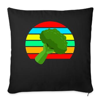 broccoli - Sofa pillowcase 17,3'' x 17,3'' (45 x 45 cm) - black - Front