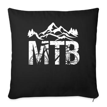 Conception VTT - Housse de coussin décorative 45 x 45 cm - noir - Devant