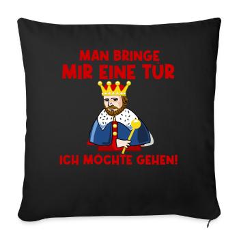 Man bringe mir eine Tür - Sofakissenbezug 45 x 45 cm - Schwarz - Vorne