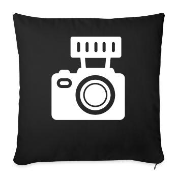 Caméra - Housse de coussin décorative 45 x 45 cm - noir - Devant