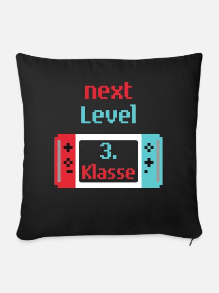 3. Klasse drittes Schuljahr - Sofakissenbezug 45 x 45 cm - Schwarz