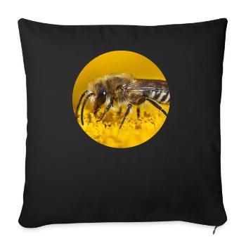 Honey Bee Bees Photography - Sofa pillowcase 17,3'' x 17,3'' (45 x 45 cm) - black - Front