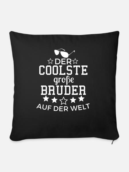 Der Coolste große Bruder auf der Welt - Sofakissenbezug 45 x 45 cm - Schwarz