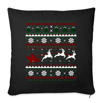Christmas Pixelart Design - Sofa pillowcase 17,3'' x 17,3'' (45 x 45 cm) - black - Front