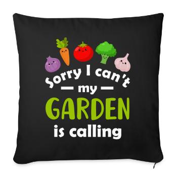 Garden Gardener Gardener - Sofa pillowcase 17,3'' x 17,3'' (45 x 45 cm) - black - Front