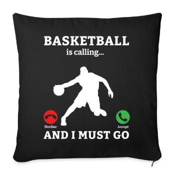 Basketball Basketball Basketball Team - Sofa pillowcase 17,3'' x 17,3'' (45 x 45 cm) - black - Front