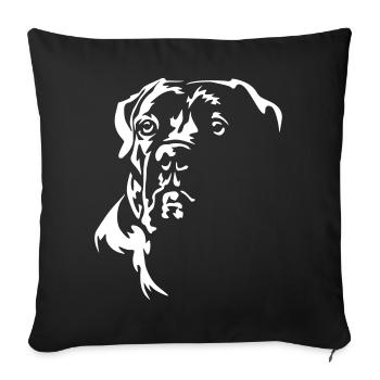 Cane Corso Head "Black Edition" - Sofa pillowcase 17,3'' x 17,3'' (45 x 45 cm) - black - Front
