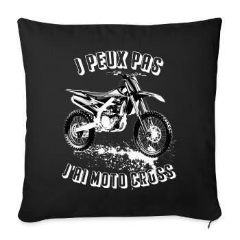 J'Peux Pas J'Ai MotoCross - Housse de coussin décorative 45 x 45 cm - noir - Devant