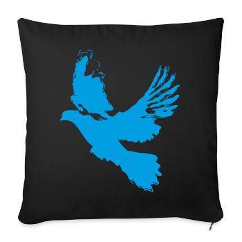 Dove of Peace Dove Design – Symbol of Hope - Sofa pillowcase 17,3'' x 17,3'' (45 x 45 cm) - black - Front