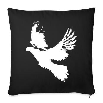 Dove of Peace Dove Design – Symbol of Hope - Sofa pillowcase 17,3'' x 17,3'' (45 x 45 cm) - black - Front