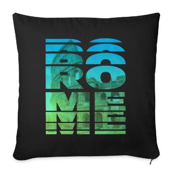 Rome Italy Colosseum City Skyline Home Love - Sofa pillowcase 17,3'' x 17,3'' (45 x 45 cm) - black - Front