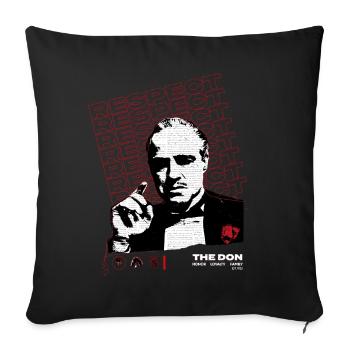 Le Parrain Film De Mafia Don Corleone Respect - Housse de coussin décorative 45 x 45 cm - noir - Devant