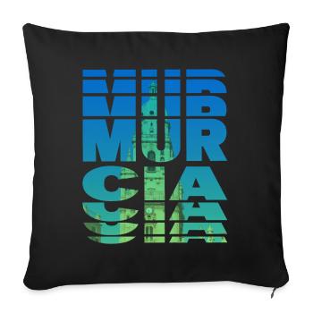 Murcia Spanien Stadt Skyline Heimat Liebe Urlaub - Sofakissenbezug 45 x 45 cm - Schwarz - Vorne