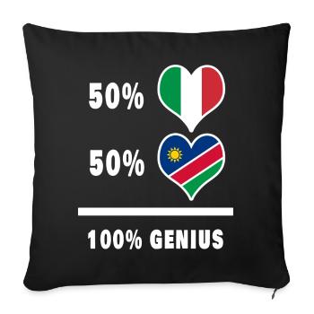 Brilliant Italy and Namibia / Gift - Sofa pillowcase 17,3'' x 17,3'' (45 x 45 cm) - black - Front