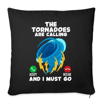 Tornado - Sofa pillowcase 17,3'' x 17,3'' (45 x 45 cm) - black - Front