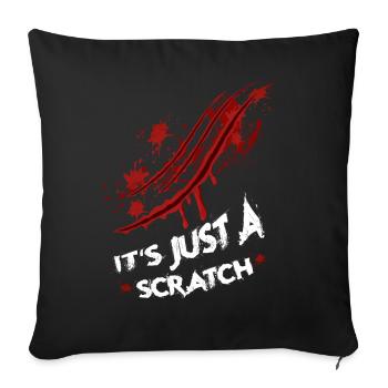 Marque à gratter d’Halloween - Housse de coussin décorative 45 x 45 cm - noir - Devant