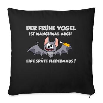 Bier Trinken Party Design - Sofakissenbezug 45 x 45 cm - Schwarz - Vorne