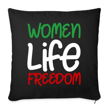 Femmes Vie Liberté Iran Femmes Femmes Droits des femmes - Housse de coussin décorative 45 x 45 cm - noir - Devant