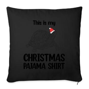 Ce sont mes tortues pyjama - Housse de coussin décorative 45 x 45 cm - noir - Devant