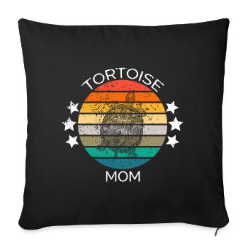 Maman tortue - Housse de coussin décorative 45 x 45 cm - noir - Devant