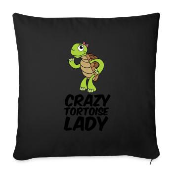 Black Toad Funny Girl Gift - Sofa pillowcase 17,3'' x 17,3'' (45 x 45 cm) - black - Front