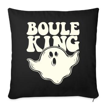 Boule King Queen Outfit for Boules Players - Sofa pillowcase 17,3'' x 17,3'' (45 x 45 cm) - black - Front
