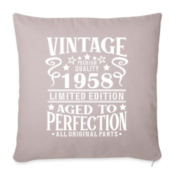 Retro Vintage 1958 Birthday 65 Years Born in 1958 - Sofa pillowcase 17,3'' x 17,3'' (45 x 45 cm) - light taupe - Front